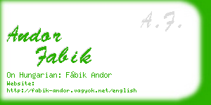 andor fabik business card